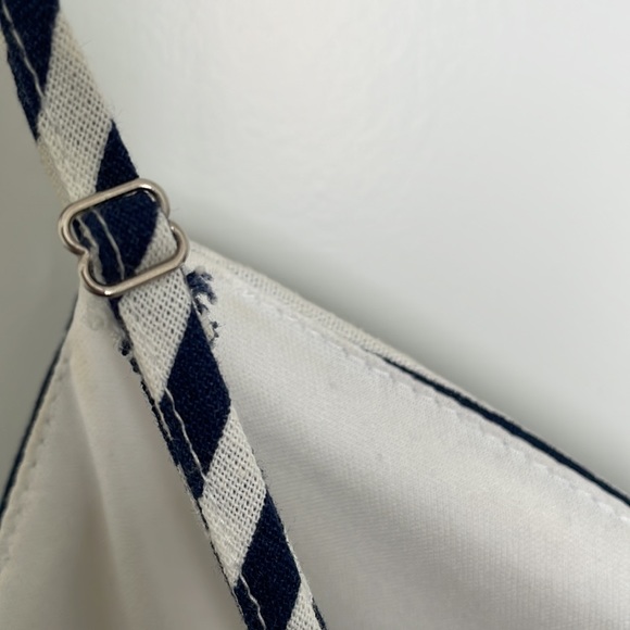 Blue & White Striped Wide Leg Romper - Picture 5 of 5